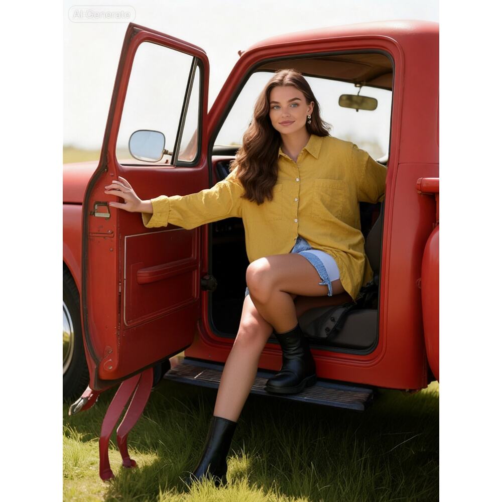 Nu Vintage Yellow Blouse, NWOT, Size